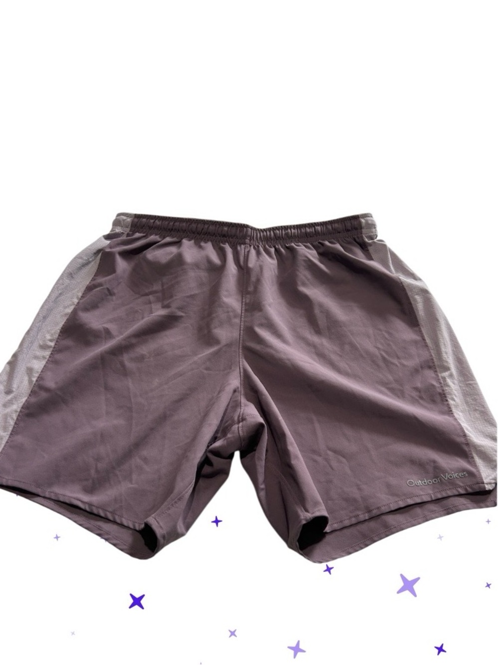 Outdoor Voices High Stride Unlined Shorts Athletic Performance Purple Women Sz M